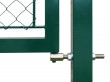 Brána zahradní dvoukřídlá výška 125x360 cm zelená na záklapku - Brána zahradní dvoukřídlá výška 125x360cm zelená na záklapku - detail pant