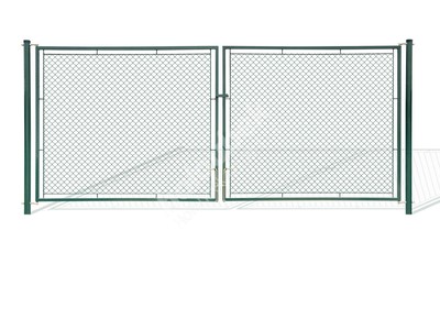 Brána zahradní dvoukřídlá výška 200x360 cm zelená na záklapku VÝPRODEJ - Brána zahradní dvoukřídlá výška 200x360 cm zelená na záklapku