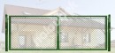 Brána záhradné dvojkrídlové výška 100 x 350 cm zelená na príchytky Exklusiv