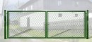 Brána zahradní dvoukřídlá výška 125 x 600 cm zelená na záklapku Exklusiv
