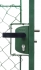 Branka jednokřídlá zahradní výška 200 x 100 cm zelená na FAB - Klika zelená LOCINOX - detail